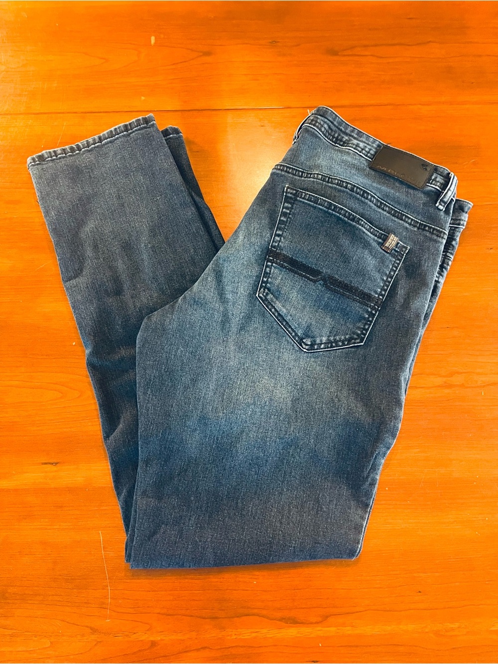 Buffalo David Bitton Axel Slim Jeans Mens 38x30 Blue Denim Stretch Straight Leg